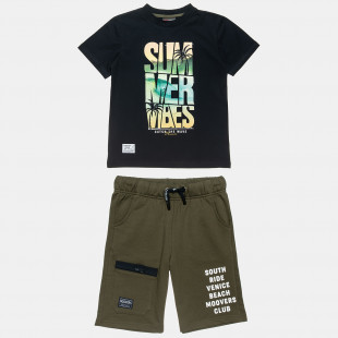 Set Moovers t-shirt and shorts with print (6-16 years)