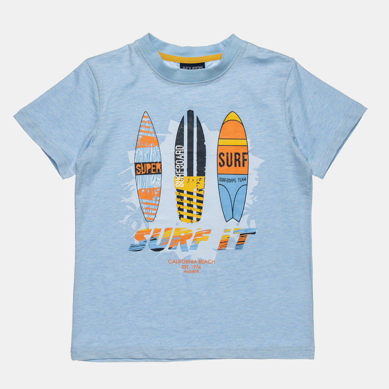 Μπλούζα με τύπωμα surf (6-16 ετών)