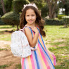 Dress with tulle and with a light waffle texture (6-16 years)