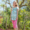 Playsuit with tropical pattern (6-14 years)