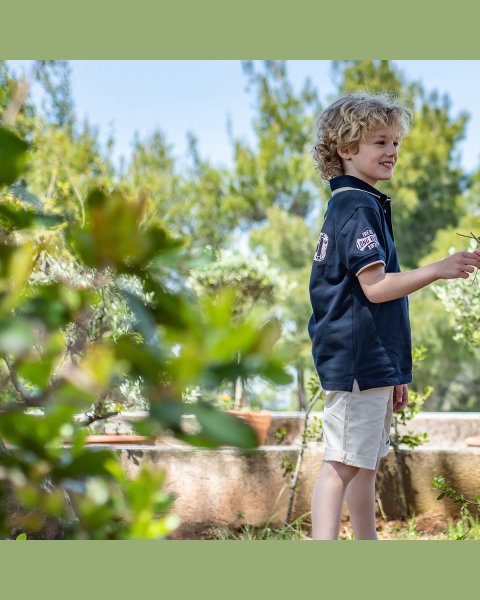Μπλούζα polo με κέντημα (6-16 ετών)