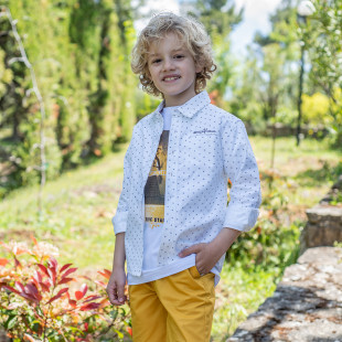 Shirt with pattern and embroidery (6-16 years)
