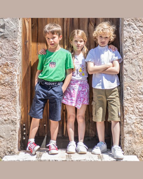 Shorts chinos with belt in 6 colors (6-16 years)