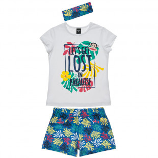 Σετ Paul Frank μπλούζα με εμπριμέ σορτς & κορδέλα (12 μηνών-5 ετών)