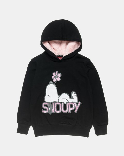 Long sleeve top cotton fleece blend Snoopy with glitter detail print (6-14 years)