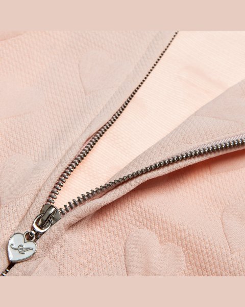 Zip hoodie with heart pattern (12 months-5 years)