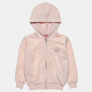 Zip hoodie with heart pattern (12 months-5 years)