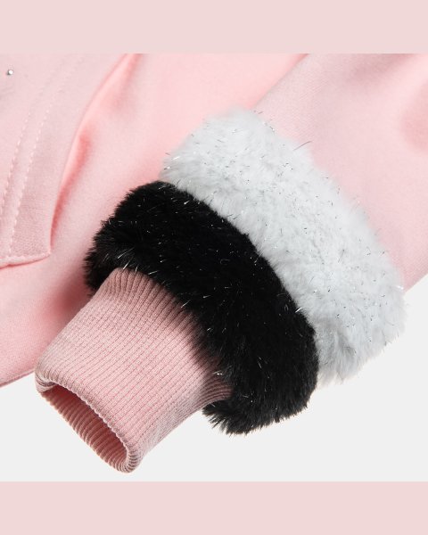Zip hoodie Paul Frank with cotton fleece blend and faux fur hood (12 months-5 years)