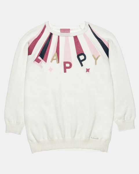 Sweater in a soft knit and print in front (6-16 years)