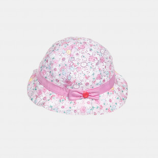 Bucket hat with floral pattern (6-9 months)