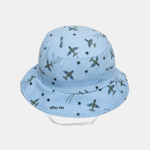Καπέλο bucket με θέμα αεροπλάνα σε 4 χρώματα (9-12 μηνών)