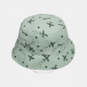 Bucket hat with aeroplanes in 4 colors (9-12 months)