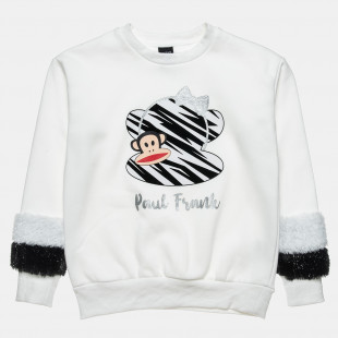 Long sleeve top cotton fleece blend Paul Frank with faux fur details (6-14 years)