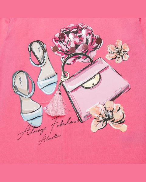 Long sleeve top with sequins and glitter details (6-14 years)