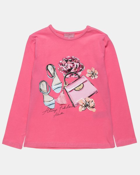 Long sleeve top with sequins and glitter details (6-14 years)