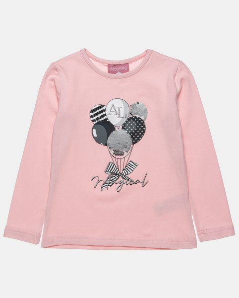 Long sleeve top with sequins and glitter details (12 months-5 years)