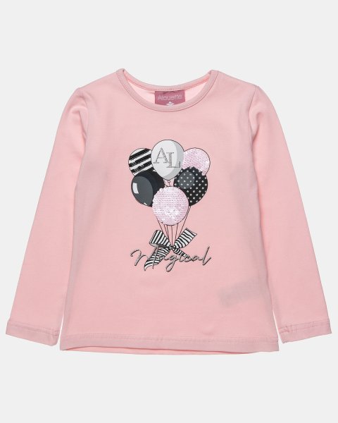 Long sleeve top with sequins and glitter details (12 months-5 years)