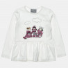 Long sleeve top with ruffles and glitter details (12 months-5 years)