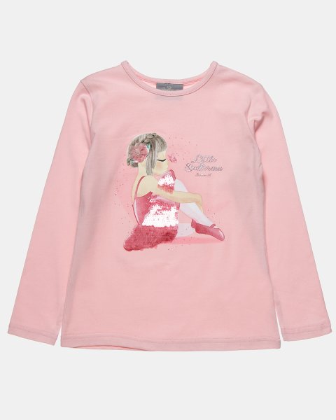 Long sleeve top with sequins and glitter details (12 months-5 years)