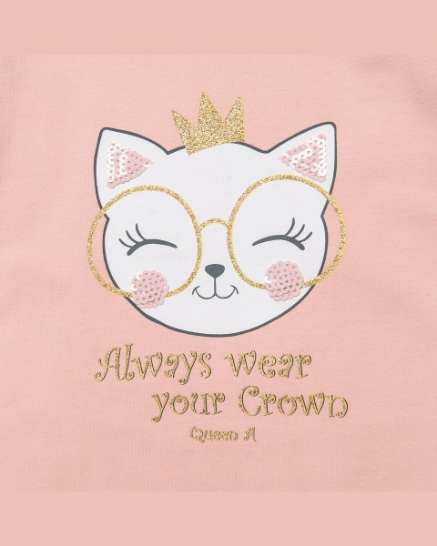 Long sleeve top with glitter and sequins (12 months-5 years)
