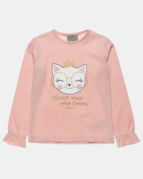 Long sleeve top with glitter and sequins (12 months-5 years)