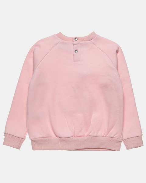 Long sleeve top cotton fleece blend with pom pon and glitter details (12 months-5 years)