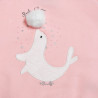 Long sleeve top cotton fleece blend with pom pon and glitter details (12 months-5 years)
