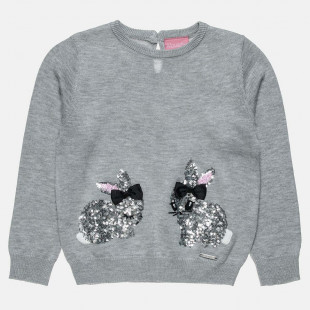 Sweater with soft knit and sequins (12 months-5 years)