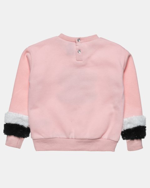 Long sleeve top Paul Frank cotton fleece blend with faux fur details (12 months-5 years)