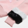 Long sleeve top Paul Frank cotton fleece blend with faux fur details (12 months-5 years)