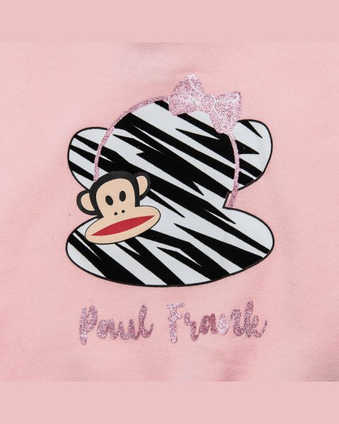 Μπλούζα φούτερ Paul Frank με γούνινες λεπτομέρειες (12 μηνών-5 ετών)