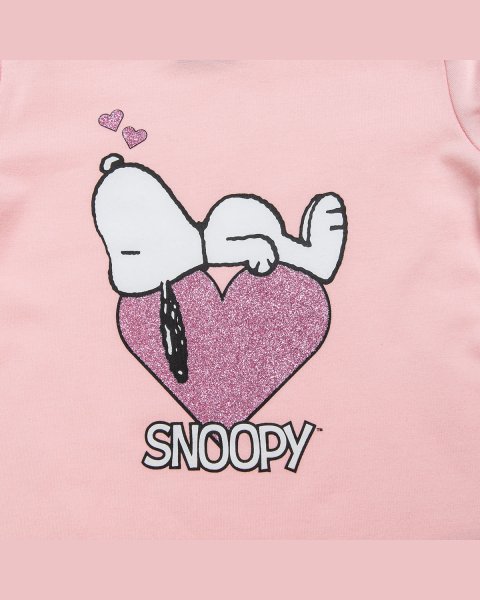 Μπλούζα Snoopy με glitter καρδιά (12 μηνών-5 ετών)
