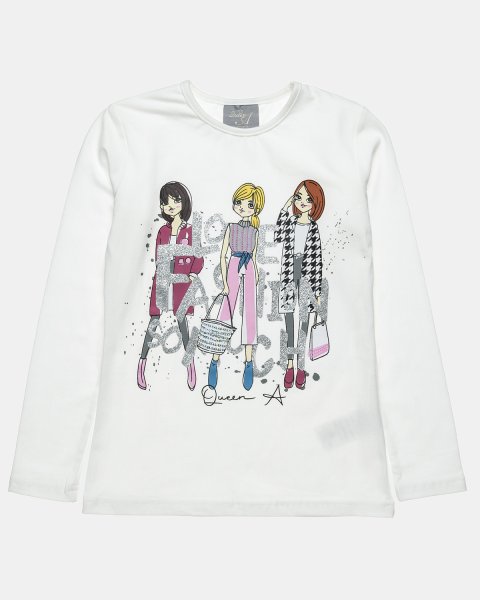 Long sleeve top with glitter and sequins (6-14 years)
