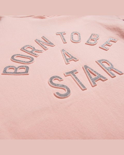Dress   cotton fleece blend with embossed lettering (6-16 years)
