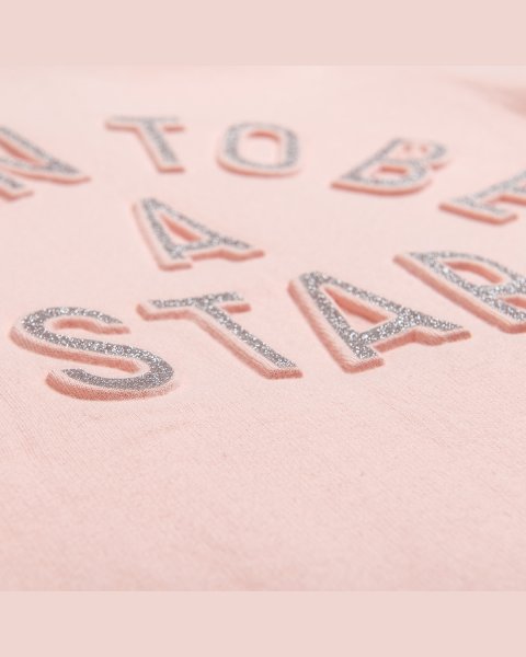 Dress   cotton fleece blend with embossed lettering (6-16 years)