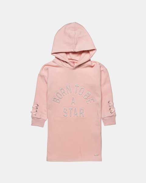Dress   cotton fleece blend with embossed lettering (6-16 years)
