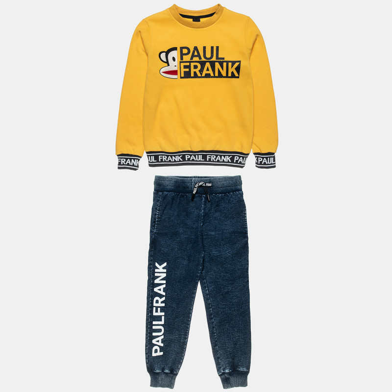 Tracksuit cotton fleece blend Paul Frank top and pants with denim feel (6-16 years)