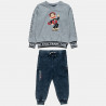 Tracksuit cotton fleece blend Paul Frank top and pants with denim feel (12 months-5 years)