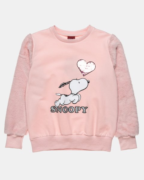 Tracksuit   cotton fleece blend Snoopy with faux fur details (12 months-8 years)