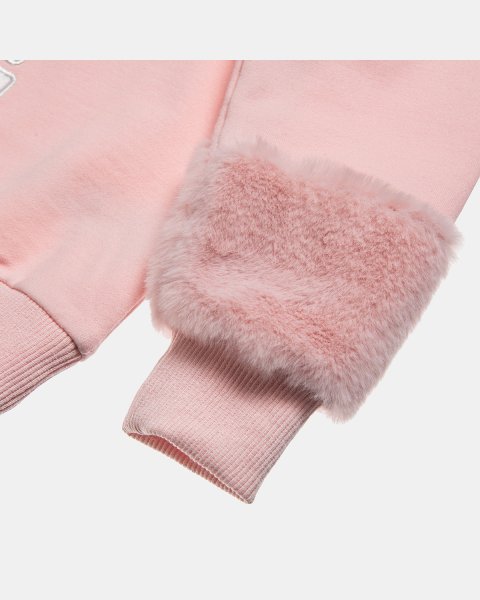 Tracksuit cotton fleece blend Moovers top with faux fur (12 months-5 years)