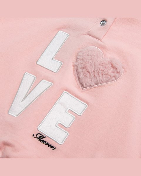 Tracksuit cotton fleece blend Moovers top with faux fur (12 months-5 years)