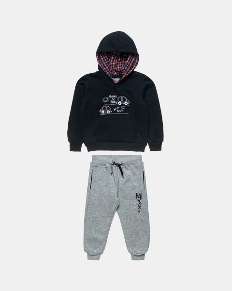 Tracksuit cotton fleece blend Moovers top and pants with embroidery (12 months-5 years)