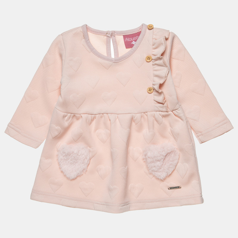 Dress with faux fur details (3-18 months)