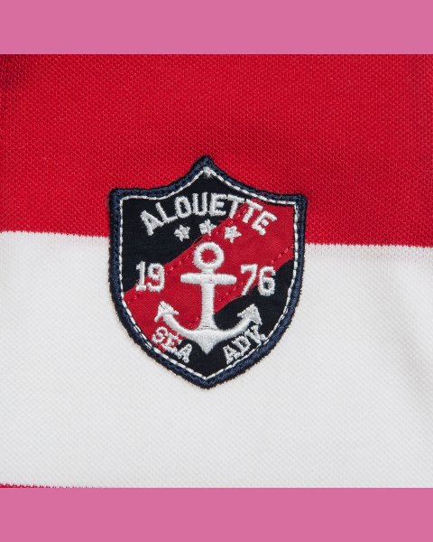 Μπλούζα polo ριγέ με patch (9-18 μηνών)