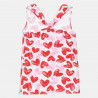 Dress with heart pattern and with cross back design (6-14 years)