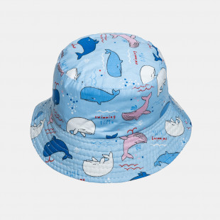 Bucket hat with whales pattern (18-24 months)