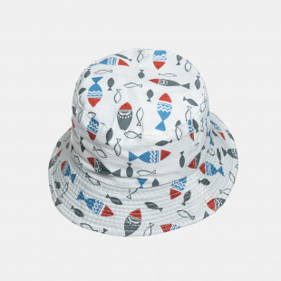 Bucket hat with fish pattern (18-24 months)