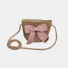 Straw hat with a bow and hanging purse (2-4 years)