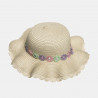 Straw hat floral with hanging purse (2-4 years)