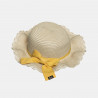 Καπέλο ψάθινο με φιόγκο και ασορτί κρεμαστό τσαντάκι (2-4 ετών)